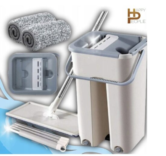 Grindų plovimo rinkinys, šluota + kibiras